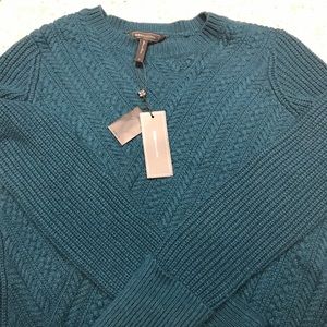 BCBG Caleigh Crisscross Cable-knit Sweater